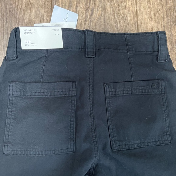 American Eagle High Rise Straight Stretch Pants Size 000 short - Picture 3 of 8